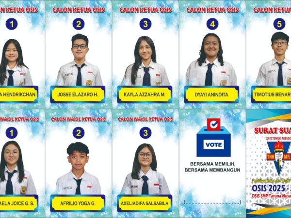 Demokrasi Berkualitas Melahirkan Pemimpin Muda: Josse & Joice Pimpin OSIS SMP TNH Masa Bakti 2025/2026